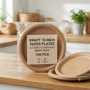 Kraft 10 Inch Paper Plate (100 pcs)
