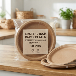 Kraft 10 Inch Paper Plate (100 pcs)