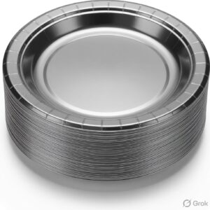 Silver Laminated 9 Inch Paper Plate (100 pcs)